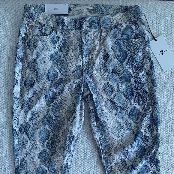 Snake 🐍 Print Stretch Ankle Length Pants Denim - Picture 4 of 8